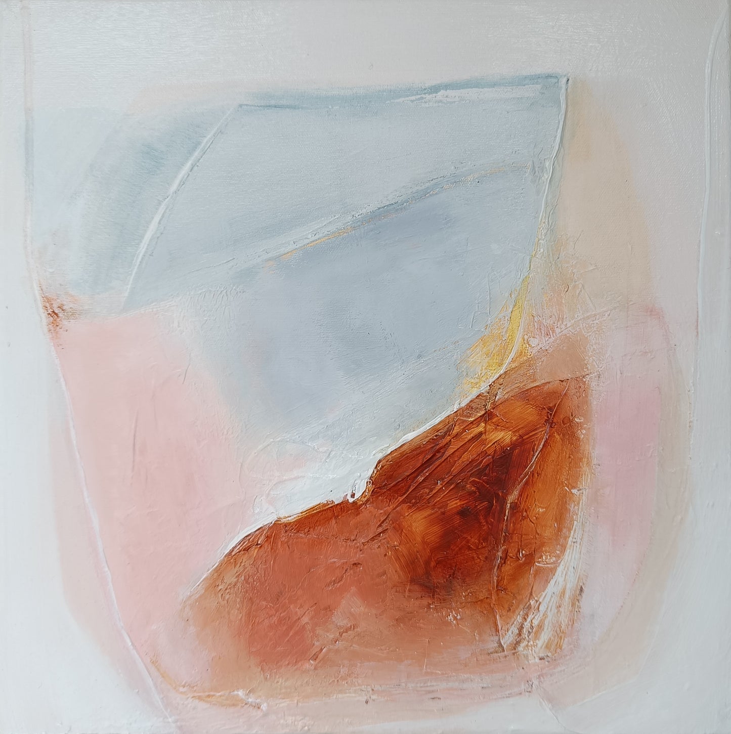 Kuin olisin tullut kotiin, 40 x 40 cm kankaalle