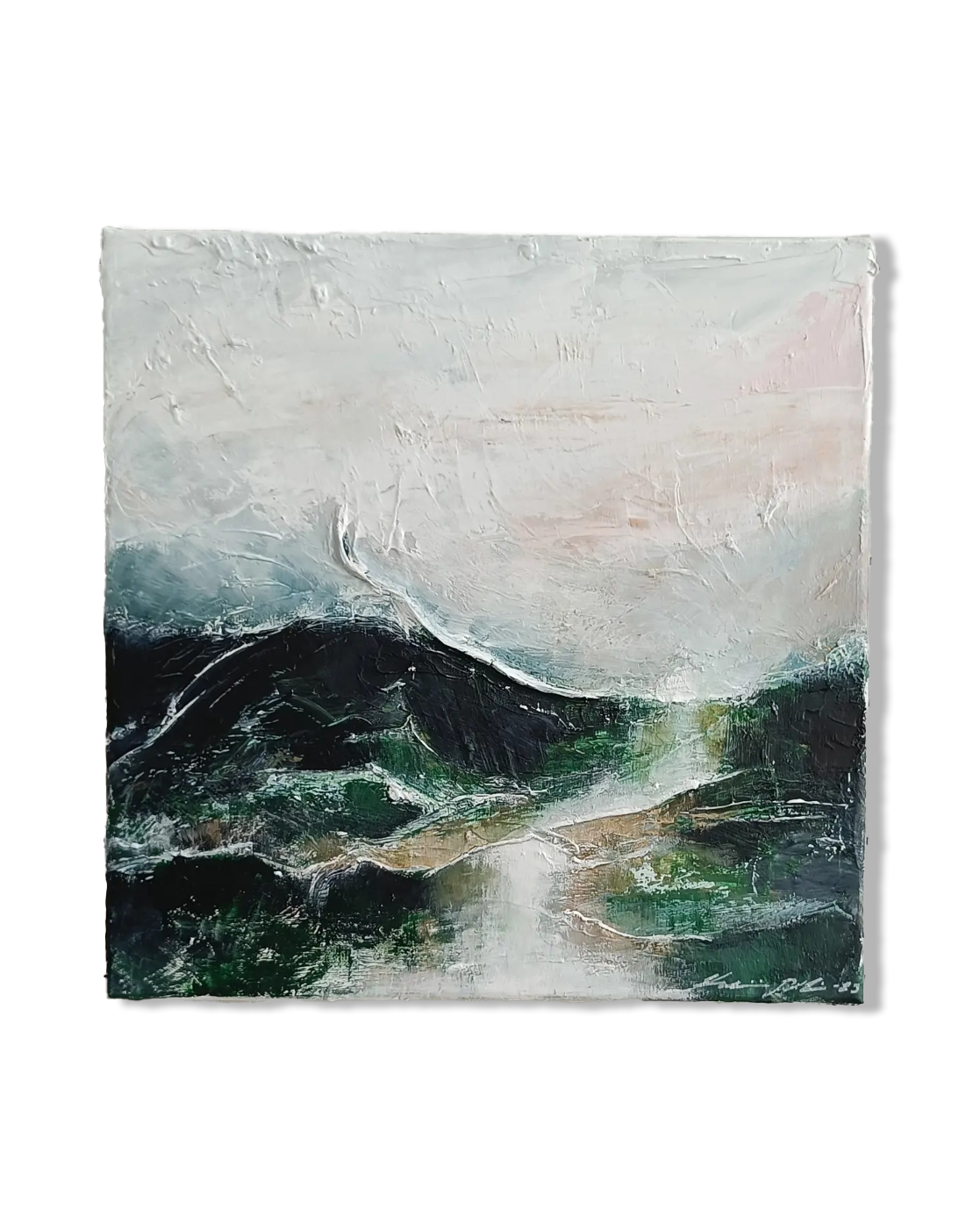 Green Valley, 60 x 60 cm kankaalle