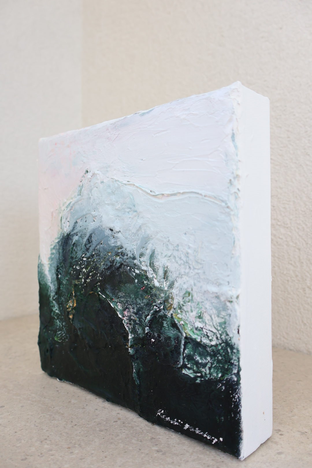Pines in Spring, 20 x 20 cm on canvas
