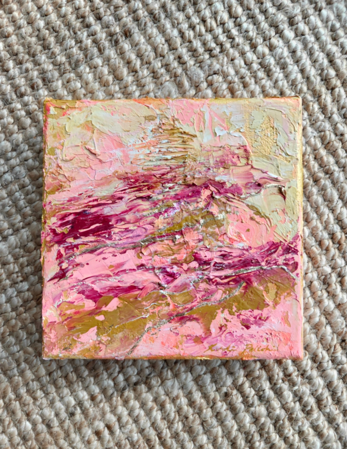 `Rakkaus on sydämen kallein aarre` // 20x20cm