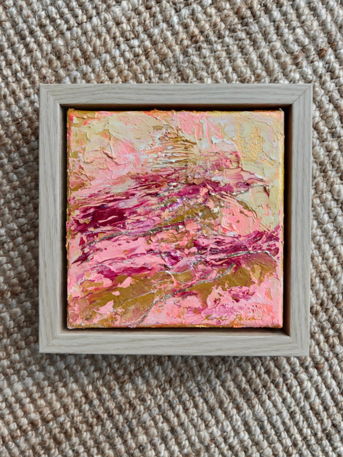 `Rakkaus on sydämen kallein aarre` // 20x20cm