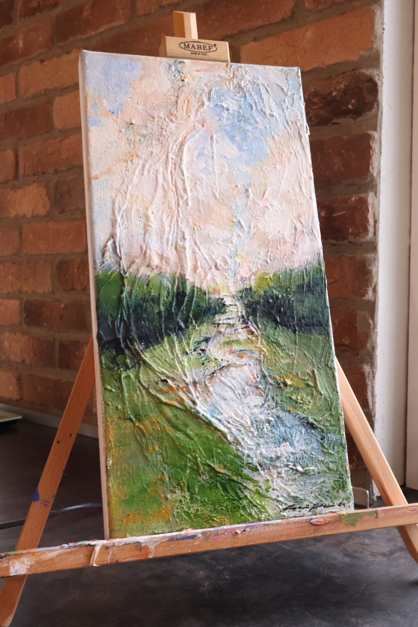 Gold in the Green Valley, 20 x 40cm kankaalle