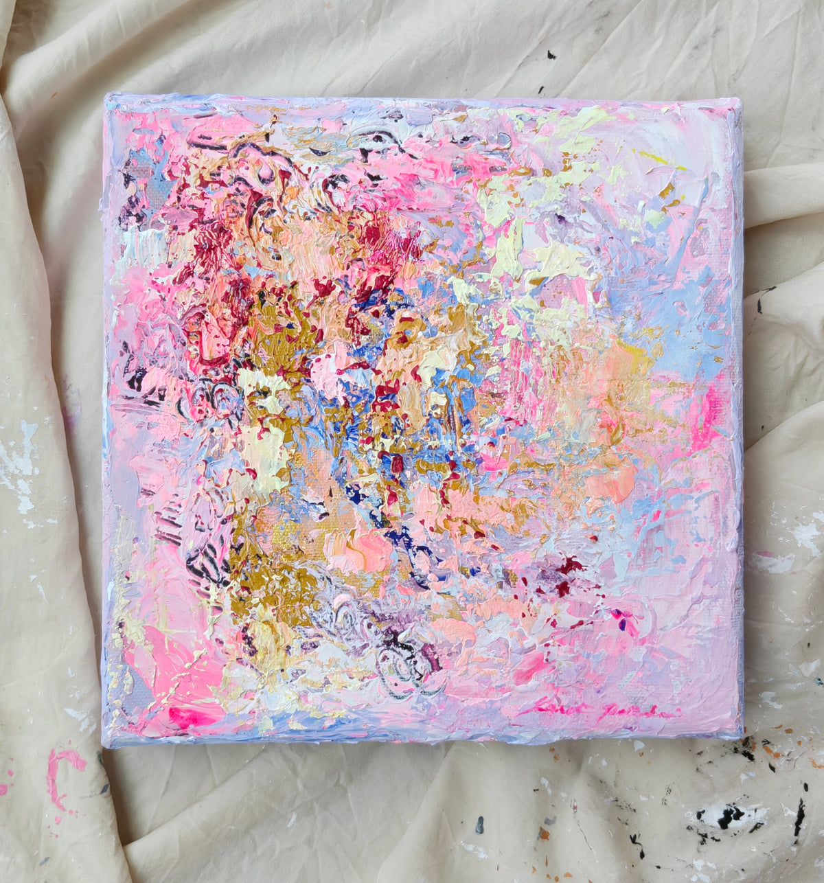 `Rakkaus on supervoimani` // 20x20cm