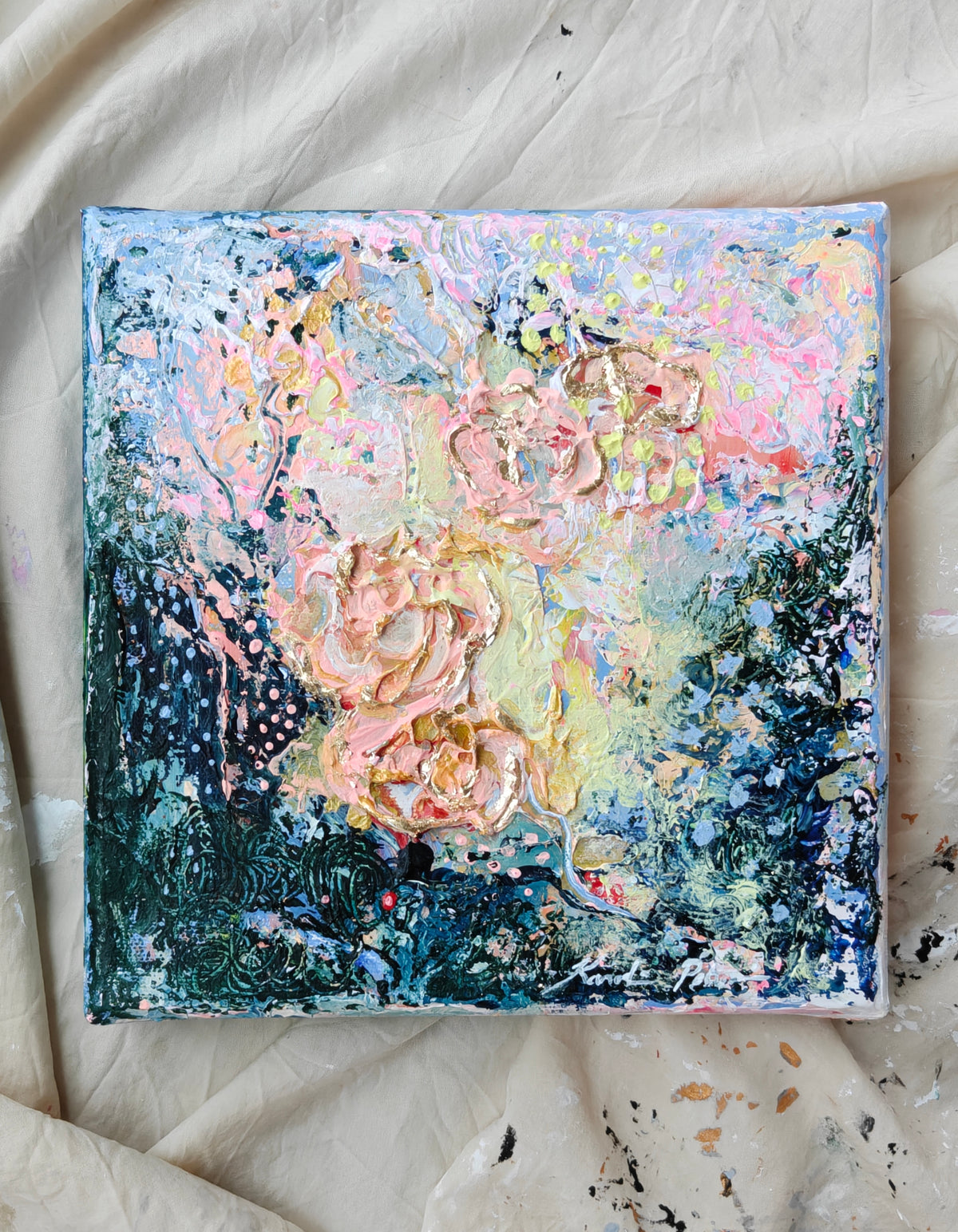 `Rakkaus on aina minussa` // 20x20cm